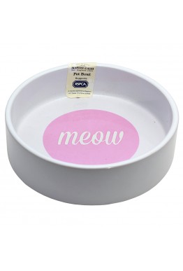 Keramikkskål Meow Hvit/Rosa
