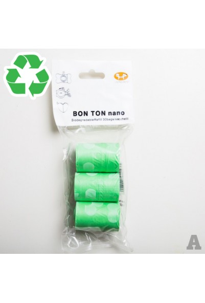 United Pets Bon Ton Nano refill 3 ruller m/10stk - Green